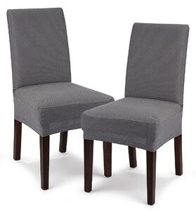 Multielastyczny pokrowiec na krzesło Comfort, szary, 40 - 50 cm, zestaw 2 szt