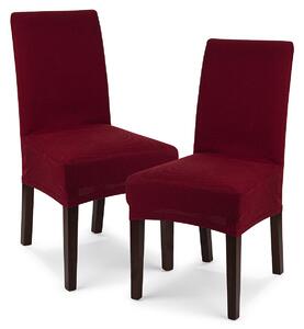 Multielastyczny pokrowiec na krzesło Comfort, bordo, 40 - 50 cm, zestaw 2 szt
