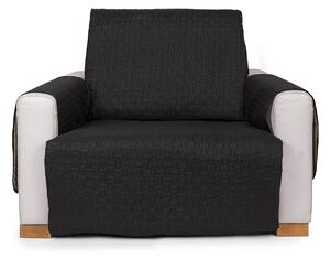 Narzuta na fotel Doubleface czarna/szara, 60 x 220 cm, 60 x 220 cm