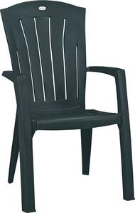 Krzesło z tworzywa sztucznego SANTORINI - ciemnozielone