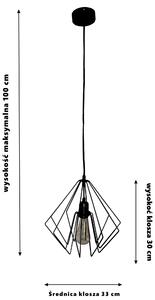 Lampa wisząca metalowa GIZA W-KM 1301/1 BK