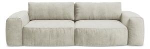 Beżowa rozkładana sofa z tkaniny szenilowej 275 cm Kuki – Makamii