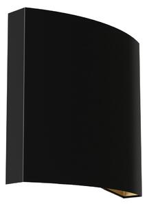Czarna lampa ścienna Borde 8045 minimalistyczny kinkiet do sypialni - czarny
