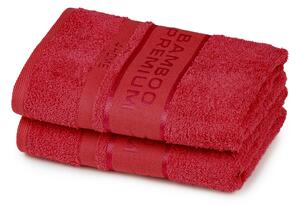 Bamboo Premium ręcznik czerwony, 50 x 100 cm, zestaw 2 szt