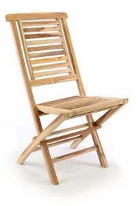 Krzesło ogrodowe DIVERO drewniane składane