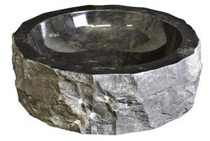 DIVERO umywalka z kamienia naturalnego - czarny marmur