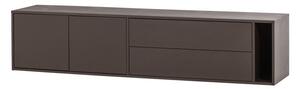 Ciemnobrązowa szafka pod TV z litego drewna sosnowego 200x45x44 cm Settle Down – vtwonen