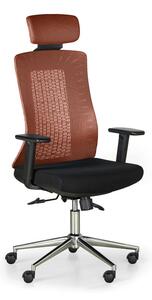 Krzesło biurowe EDEN, pomarańczowo/czarne
