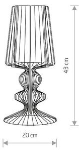 Nocna lampa stojąca Aveiro 5410 industrialna do sypialni biała - biały