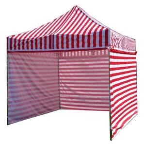 Namiot ogrodowy PROFI STEEL 3 x 3 - czerwono-białe paski