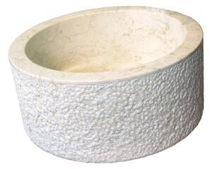 Umywalka z kamienia naturalnego MIRUM 509 Ø45 cm Cream