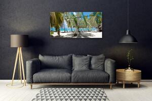 Obraz Szklany Plaża Palma Drzewa Krajobraz