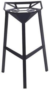 Designerskie krzesło barowe TRIANGLE czarny hoker do jadalni