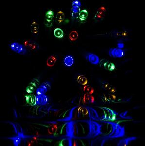 Świąteczne oświetlenie - 5 m, 50 LED, kolorowe, przewód ziel