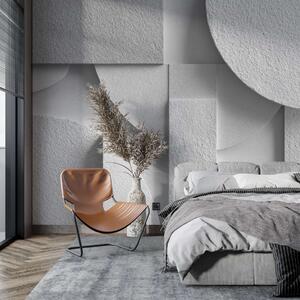 Fototapety Abstrakcyjna kompozycja z białymi trójwymiarowymi kształtami geometrycznymi, Fototapety Geometryczne, w04395v1 : Uwalls.pl