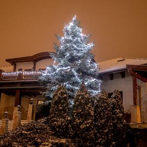 Świąteczne oświetlenie - 5 m,50LED, zimna biel, przewód ziel