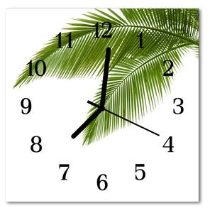 Zegar ścienny kwadrat Palmy liście