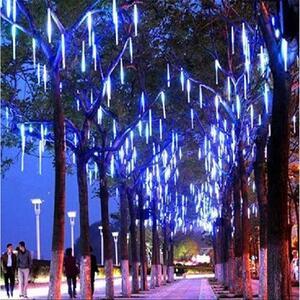 Świąteczne LED oświetlenie - padający śnieg, 240 LED, niebie