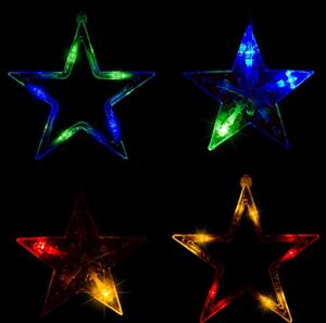 Dekoracja świąteczna - świecące gwiazdki, 150 LED, kolorowe