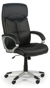 FOSTER skórzane krzesło biurowe, czarne