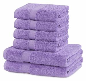 DecoKing Zestaw ręczników Marina jasnofioletowy, 4 szt. 50 x 100 cm, 2 szt. 70 x 140 cm