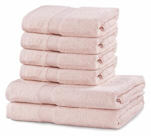 DecoKing Zestaw ręczników Marina różowy, 4 szt. 50 x 100 cm, 2 szt. 70 x 140 cm