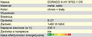 Kinkiet DORADO K-HY 9752/1 CR