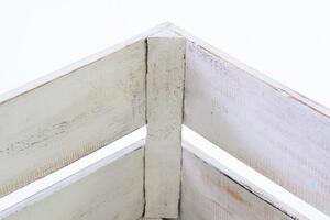 Zestaw drewnianych skrzynek VINTAGE DIVERO - 3 szt. Kolor biały