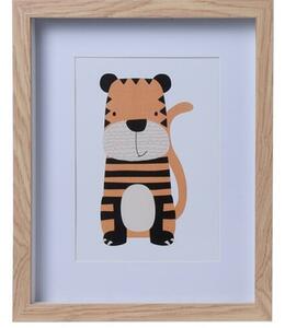 Drewniana ramka na fotografię Hatu Tygrys, 22,5 x 3 x 27,8 cm