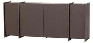 Ciemnobrązowa komoda w dekorze jesionu 200x85x44 cm Brock – WOOOD