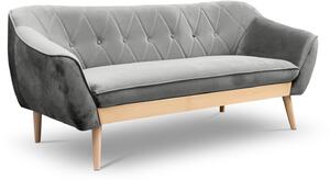 Sofa tapicerowana Cindy Wood III w stylu skandynawskim