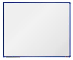Biała magnetyczna tablica do pisania boardOK 1500 x 1200 mm, niebieska rama