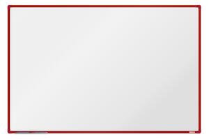 Biała magnetyczna tablica do pisania boardOK 1800 x 1200 mm, czerwona rama
