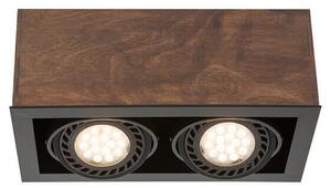 Wpuszczana lampa regulowana Box 7650 rustykalna kostka drewno