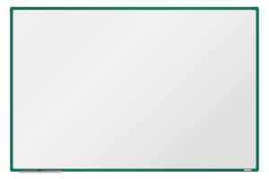Biała magnetyczna tablica do pisania boardOK 1800 x 1200 mm, zielona rama