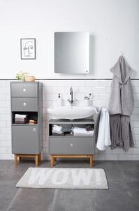 Jasnoszara ścienna szafka łazienkowa z lustrem Tom Tailor for Tenzo Color Bath