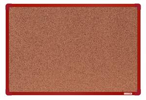 Tablica korkowa boardOK, 60x90 cm, czerwona aluminiowa rama