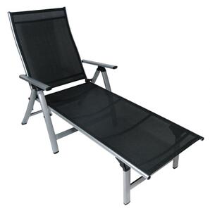 Krzesło ogrodowe LONDON - 5 pozycji - kolor srebrno + czarne