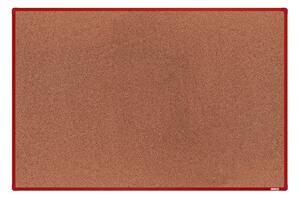 Tablica korkowa boardOK, 180x120 cm, czerwona aluminiowa rama