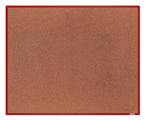 Tablica korkowa boardOK, 150x120 cm czerwona aluminiowa rama