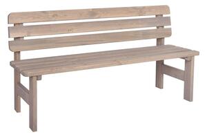 Drewniana ława ogrodowa VIKING - szara - 150 cm