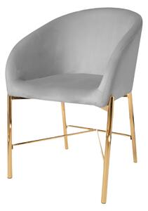 Varys krzesło tapicerowane szare - welur