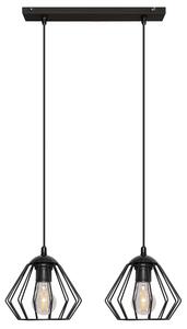 Lampa wisząca metalowa druciana AGAT W-L 1300/2 BK-B