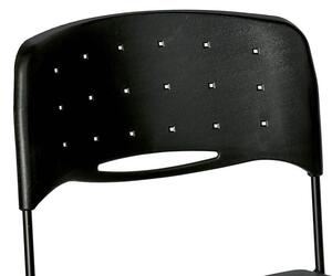 Plastikowe krzesło SQUARE, czarne