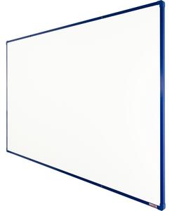 Biała tablica do pisania magnetyczna z powierzchnią ceramiczną boardOK, 2000 x 1200 mm, niebieska ramka