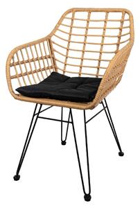 Krzesło rattanowe - czarne nogi