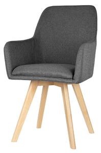 Enif krzesło tapicerowane szare - tkanina