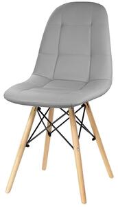 Ivar krzesło tapicerowane szare - ekoskóra