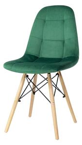 Ragnar krzesło tapicerowane zielone - welurowe