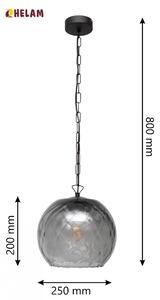 Lampa szklana wisząca MARILLA W-KM 8011/1 SM+BK
